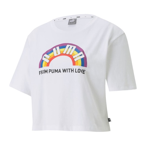 PUMA Pride Graphic Tee From Puma With Love Shirt - Picture 14 of 16